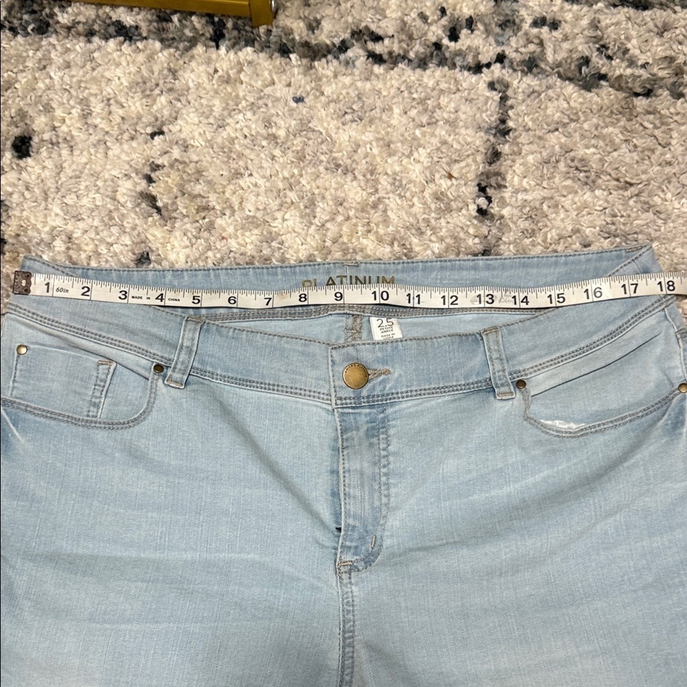 Chico's Light Blue Straight Leg Jeans - Picture 5 of 10